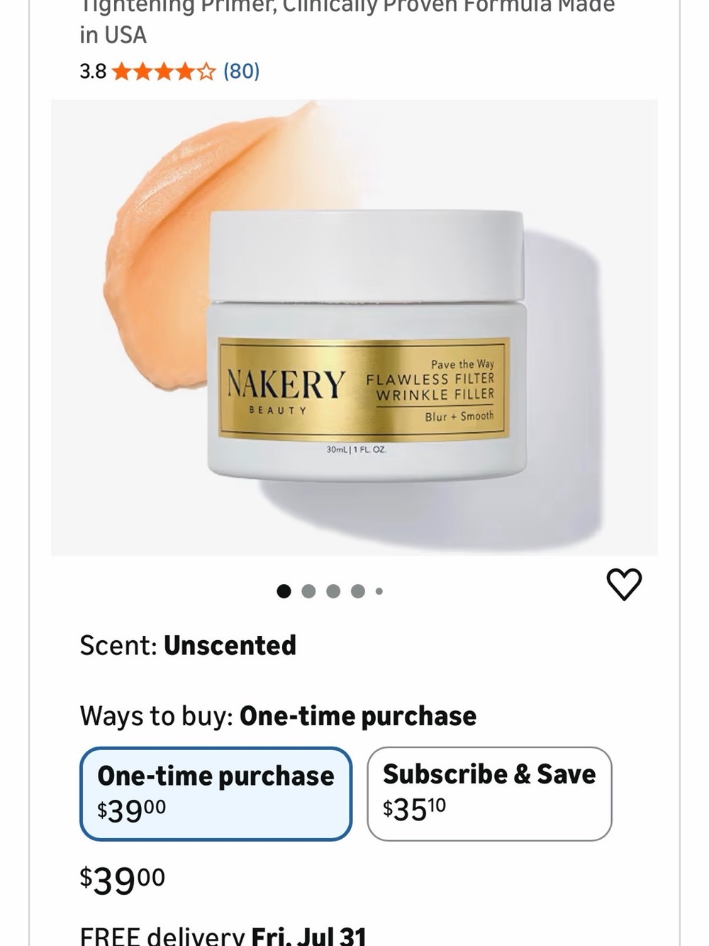 Nakery Beauty Flawless Filter Wrinkle Filler RV:$39 - Picture 4 of 4